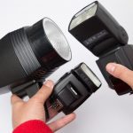 Varios tipos de flashes para fotografía