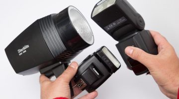 Varios tipos de flashes para fotografía